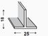 PROFILE EN T PVC BLANC 25X18MM 2,60M CQFD