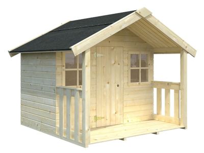 Cabane de jeux en bois naturel Felix - 1,9 m² intérieur - Livraison à domicile incluse - PALMAKO
