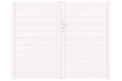 Portail battant aluminium BREZINS l.3,00 x H.1,60 m blanc JARDIMAT