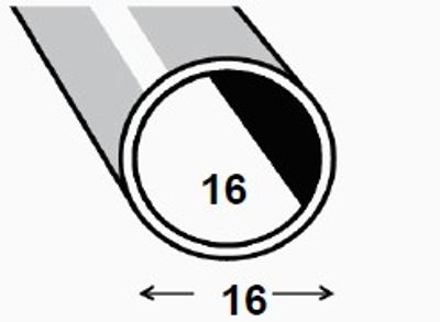 Tube rond acier PAF 16 x 1 mm 1 m CQFD