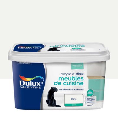 Peinture pour meubles de cuisine simple & déco Blanc Satin 2 L - DULUX VALENTINE