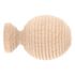 Embout déco boule striée à visser en bois diam 28 mm Finition Bois brut