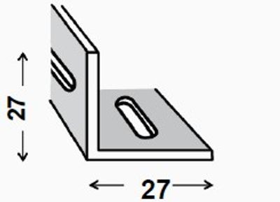 Cornière égale perforée PAF galva 27 x 27 mm 1 m CQFD