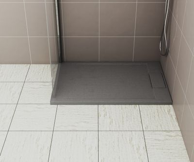 Receveur de douche 80x120 cm résine gris mat Island - OCEA