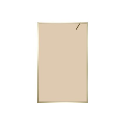 Paroi de douche à l'italienne 120x200 cm profilé or verre fumé 6 mm Golden Edge - AURLANE