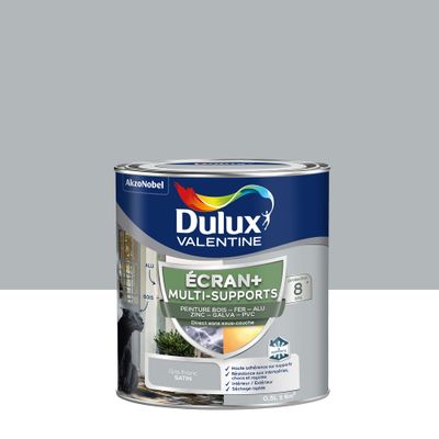 Peinture Ecran+ Multi-supports Satin Gris Franc 0,5 L - DULUX VALENTINE