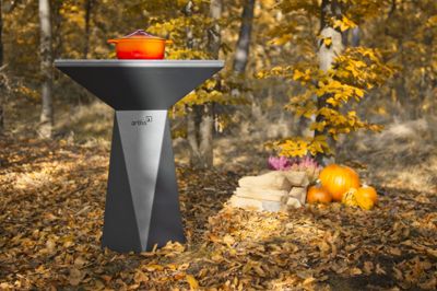 Brasero de cuisson G1 BASIC graphite avec plaque plancha, grille et couvercle de protection ARTISS