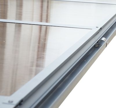 Carport en aluminium toit plat, surf. ext. : 14,70 m² / toit plaques en polycarbonate, Livraison à domicile incluse - HABRITA