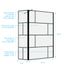 Paroi de douche à l'italienne avec déflecteur 120+40x195 cm profilé noir verre transparent 5 mm Bricks - AURLANE