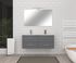 Meuble de salle de bains Volta 4 tiroirs L120 x H50 x P46 cm MDF gris