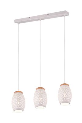 Suspension E27 Bidar blanc 3x28W - REALITY