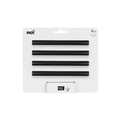 Poignée de meuble cylindrique inox noir mat entraxe 96 mm par 4 REI