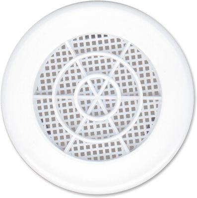 Grille d'aération ronde blanche diamètre 80 mm avec moustiquaire AUTOGYRE