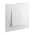 Interrupteur double va-et-vient blanc Caly - DEBFLEX