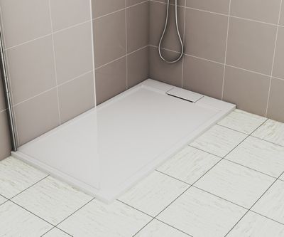 Receveur de douche 90x160 cm résine blanc brillant Island - OCEA