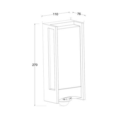 Applique extérieur LED détecteur de mouvements Qubo gris IP54 800 lumens blanc chaud - COREP