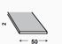 Profilé plat PVC blanc 50 x 2 mm 2,60 m CQFD