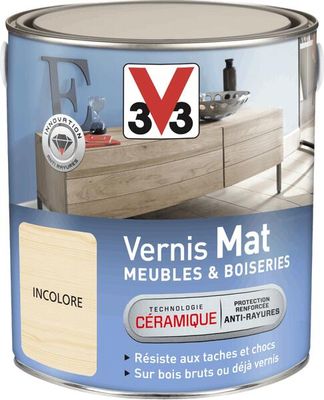 Vernis mat meubles et boiseries incolore 2,5 L  - V33