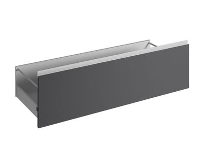 Façade tiroir avec poignée intégrée pour meuble de cuisine Mallorca gris plomb mat 35 x 120 cm OFITRES