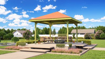 Tonnelle -  651 - 306 x 120 cm - bardeaux de toit inclus Livraison gratuite domicile WEKA