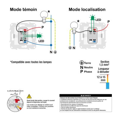 Interrupteur va-et-vient avec témoin lumineux anthracite - Ovalis SCHNEIDER ELECTRIC