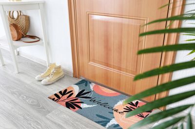 Tapis DALLAS "WELCOME FLEUR" - 40x60cm - Ep.5mm ID HOME