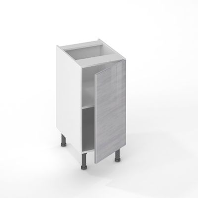 Porte pour meuble de cuisine Glossy metallo 01 brillant 70 x 40 cm OFITRES