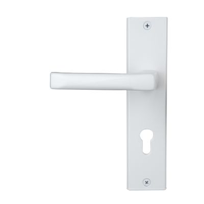 Poignées de porte palière Odin blanc à cylindre ALPERTEC