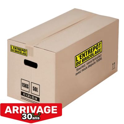 Carton de déménagement 50 L spécial 30 ans PACK AND MOVE