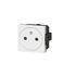 Prises 2 pôles + terre Mosaic affleurante Blanc par 10 - LEGRAND