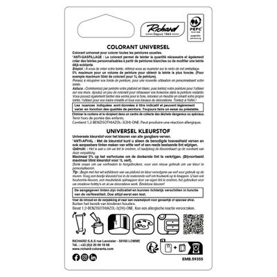 Colorant universel pour peinture 25 ml jaune foncé RICHARD