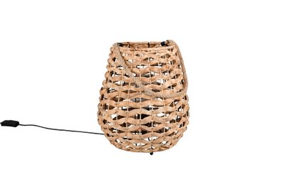 Lampe à poser ou à suspendre E27 Jean fibre naturelle 10W - CASALUM