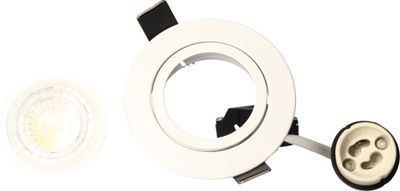 Spots LED encastrables GU10 orientables lumière blanc neutre Blanc par 3 - Saphyr ARLUX