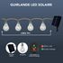 Guirlande lumineuse extérieur solaire LED  9m Toas corde IP44 blanc chaud - TIBELEC