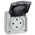 Prise électrique étanche IP55 en saillie 3 pôles + terre 20A Gris - Plexo LEGRAND