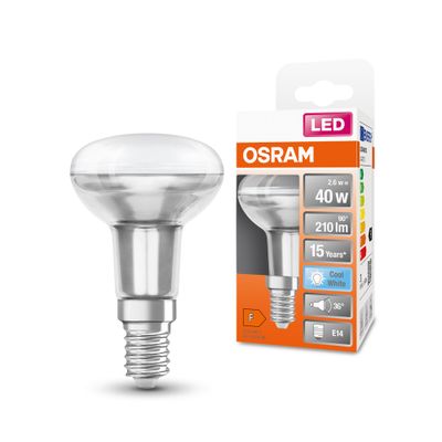 Ampoule LED E14 R50 2.5W=210 lumens blanc neutre OSRAM