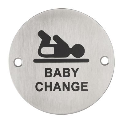 Plaque signalétique à visser Espace bébé diamètre 76 mm THIRARD