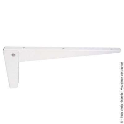 Equerre pliable 300 x 130 mm acier blanc