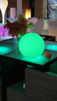 Boule lumineuse solaire LED Ø25 cm détecteur crépusculaire blanc IP67 200 lumens RGBW - GROUPE DDC