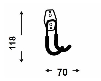 Crochet technique à visser ou aimanter Petit J CQFD