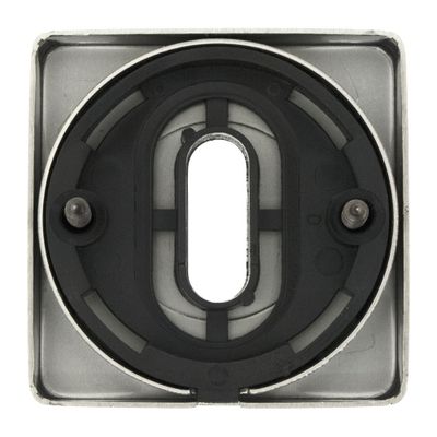 Rosaces de porte carrées à clé Mira aluminium nickel mat 50 x 50 mm ALPERTEC