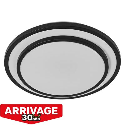 Plafonnier LED Orbis Berlin noir 2000 lumens blanc chaud - LEDVANCE