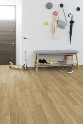 Sol vinyle effet bois beige COLUMBIA ép 4,5 mm 21,2 x 123,9 cm compatible pièce humide paquet de 2,10 m² GERFLOR