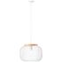 Suspension GIADA métal blanc et bois E27 Ø39 cm - BRILLIANT