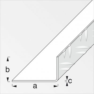 Cornière grain de riz aluminium 29.5 x 53.6 mm 1 m ALFER