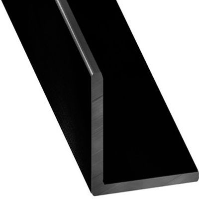 Cornière égale aluminium laqué noir 20 x 20 x 1,2 mm 2,50 m CQFD