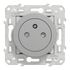 Prise affleurante 2 pôles + terre aluminium - Odace 2011 SCHNEIDER ELECTRIC