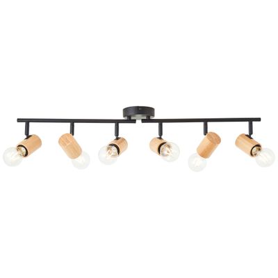 Réglette orientable noir bambou E27 6x40W KERRY BRILLIANT