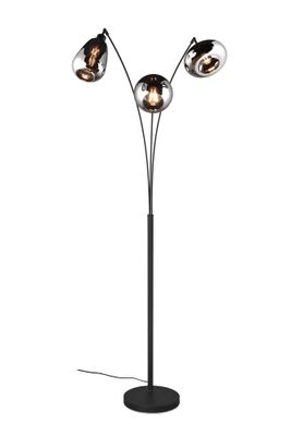Lampadaire E14 Lumina noir et chromé 3x10W - TRIO