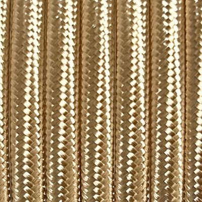 Câble électrique tissu plat doré 3m - TIBELEC